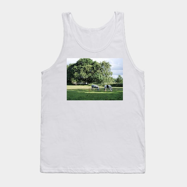 Ponies grazing in the woodland Tank Top by fantastic-designs